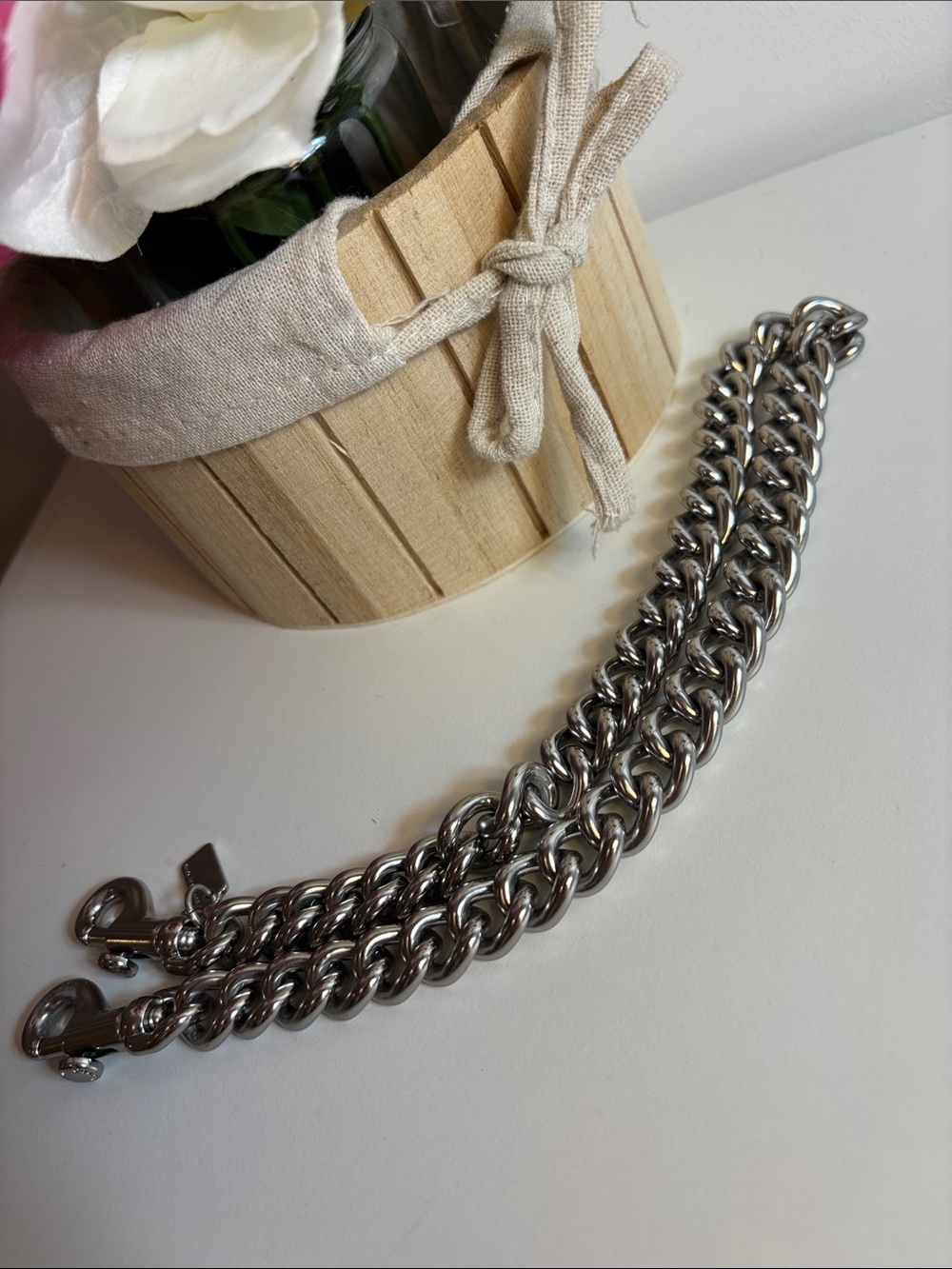 Coach chain shoulder strap